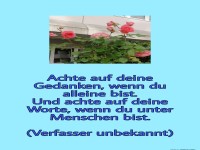 Achte auf deine Gedanken