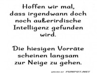 Vorräte langsam aufgebraucht