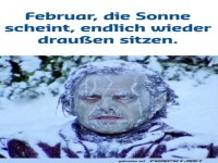 Sonnenstrahlen im Februar genie�en