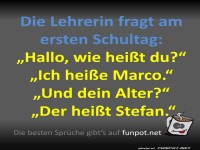 Witziger Erstkl�ssler-Moment