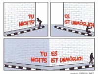 Grafitti mit motivierender Botschaft