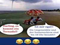 Tornado-Trotz am Strand