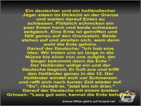Ein deutscher und ein holl�ndischer J�ger sitzen im...