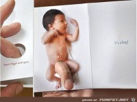 eine Glückwunschkarte zur Geburt