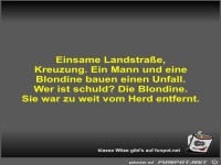 Einsame Landstrae, Kreuzung