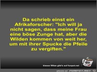 Da schrieb einst ein Afrikaforscher