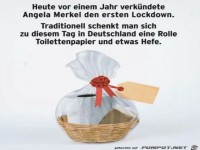 Traditionelles Geschenk zum Lockdown-Jahrestag