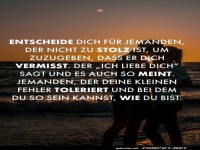 Entscheide dich für Jemanden