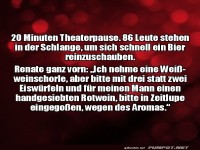 20 Minuten Theaterpause