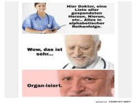 Lustiger Dialog ber gespendete Organe