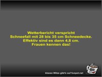 Wetterbericht verspricht Schneefall mit 28 bis 35 cm...