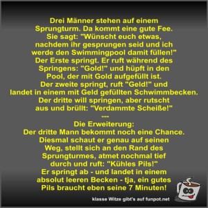 Drei-Männer-stehen-auf-einem-Sprungturm.jpg von Fossy