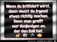 Wenn du kritisiert wirst