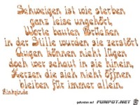 schweigen ist wie sterben 