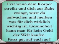 Erst wenn dein Koerper streikt