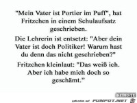 Fritzchen in der Schule.....