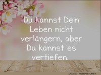 Du kannst dein Leben nicht verlaengern