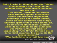 Beim Portier im Hilton lutet das Telefon