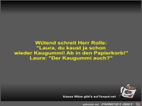 Wtend schreit Herr Rolle