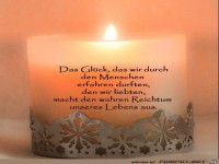 Das Glueck das wir durch die Menschen erfahren durften