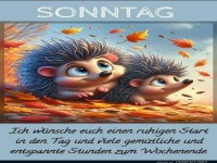 Gemtlicher Sonntag mit Igelillustration