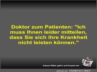 Doktor zum Patienten
