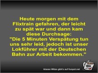 Heute morgen mit dem Flixtrain gefahren