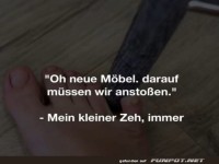 Der Schmerz des kleinen Zehs