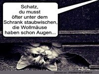 Wollm�use mit Augen