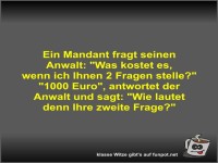 Ein Mandant fragt seinen Anwalt