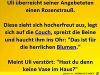 Hast du keine Vase im Haus
