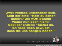 Zwei Penisse unterhalten sich