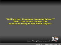 Soll ich den Computer herunterfahren?