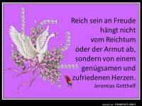 Reich sein an Freude