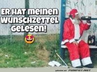 Er hat meinen Wunschzettel gelesen