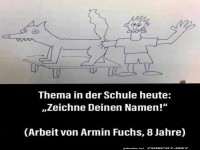 Lustige Schulkreativit�t: Zeichne deinen Namen