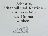 Humorvolle Einladung zum Winken