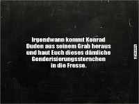 Humor �ber Konrad Duden und Gendersternchen