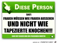 frauen mssen wie frauen aussehen niemand will tapezierte kno