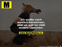 Wollte mich benehmen