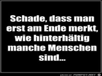 schade, das man erst am Ende merkt..