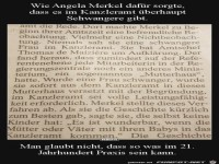 Angela Merkel sorgte f�r Schwangere......