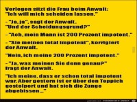 mein Mann ist 200 Prozent impotent..