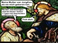 3 Typen mit Geschenken