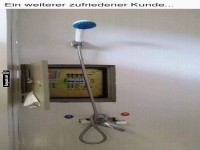 Ungew�hnliche Duschinstallation