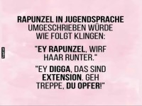 Rapunzel in Jugendsprache: Witzige Neuinterpretation