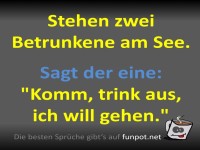 Lustiger Spruch am See