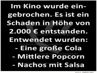 Kurioser Einbruch im Kino