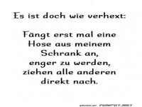 Verfluchte Hosenmagie im Schrank