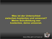 Was ist der Unterschied zwischen kostenlos und umsonst?